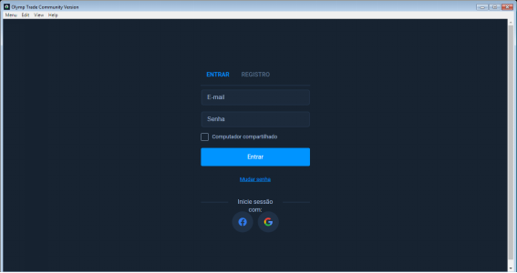 Entre e faça login na conta Olymp Trade