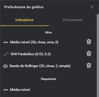 configurar o indicador