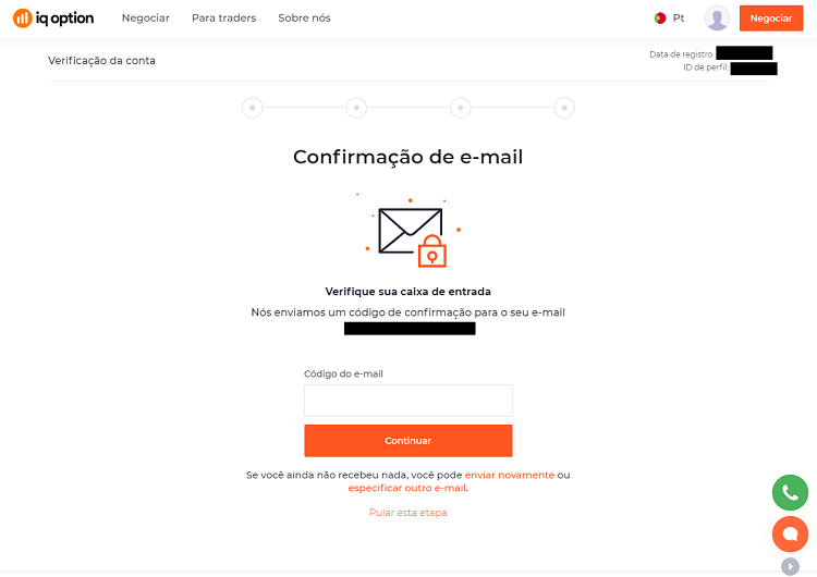 Verifique seu e-mail