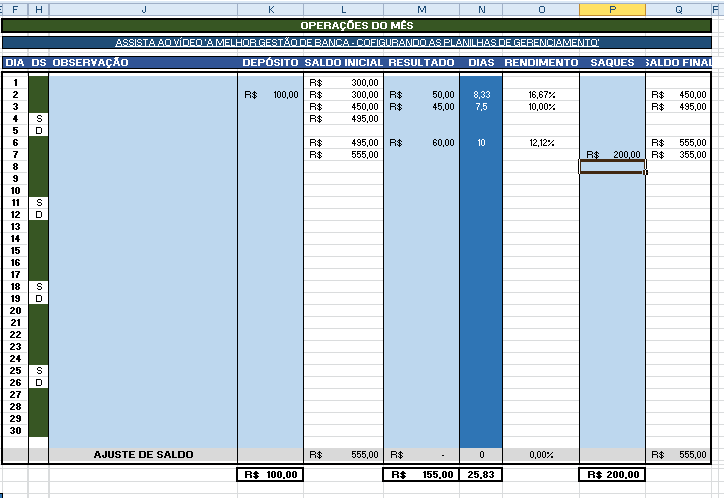 informe o valor do saque